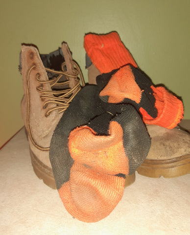 Worn Tradie Socks Orange/Black