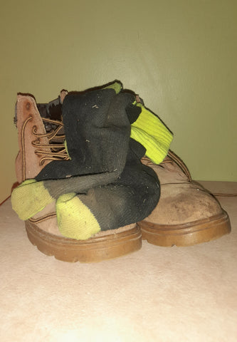 Worn Tradie Socks Yellow/Black