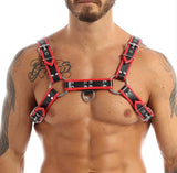 Leather Harness Black/Red