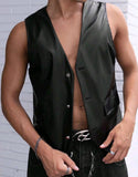 Black Leather Vest