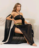 Egyptian Backless Split Thigh Dress