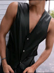 Black Leather Vest