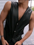 Black Leather Vest