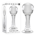 X THE BALLER - Clear Glass 11 cm Anal Plug