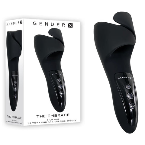 X THE EMBRACE - Black USB Rechargeable Male Vibrator