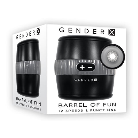 X BARREL OF FUN - Black USB Rechargeable Stroker