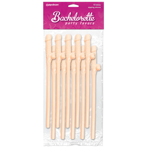 Dick Sipping Straws - Set of 10