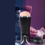 Masturbation Cup Vibrating  Masturbator-Black