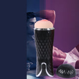 Masturbation Cup Vibrating  Masturbator-Black