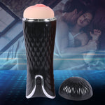 Masturbation Cup Vibrating  Masturbator-Black