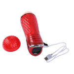 Masturbation Cup Vibrating  Masturbator-Red