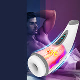 Masturbator Cup With Vibrator Suction-White