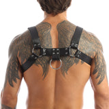 Leather Harness Black/Red