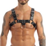 Leather Harness Black/Red